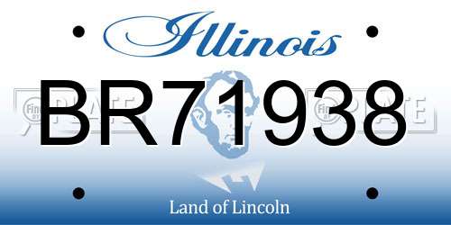 BR71938 Illinois License Plate