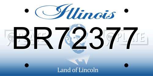 BR72377 Illinois License Plate