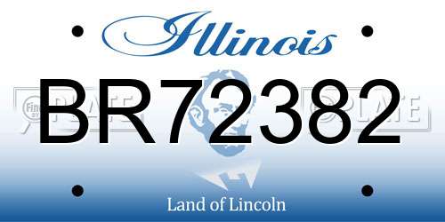 BR72382 Illinois License Plate