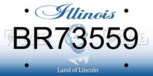 BR73559 Illinois License Plate