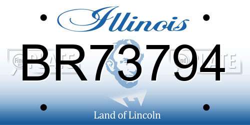 BR73794 Illinois License Plate