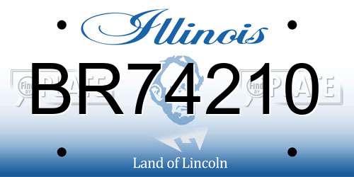 BR74210 Illinois License Plate