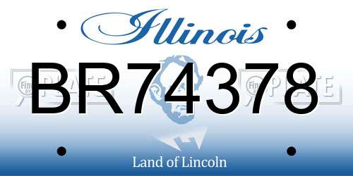 BR74378 Illinois License Plate