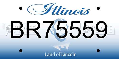 BR75559 Illinois License Plate