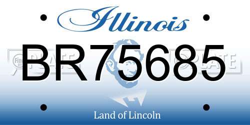 BR75685 Illinois License Plate
