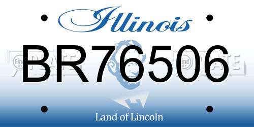 BR76506 Illinois License Plate
