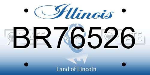 BR76526 Illinois License Plate