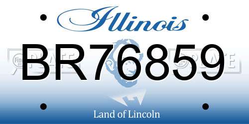 BR76859 Illinois License Plate