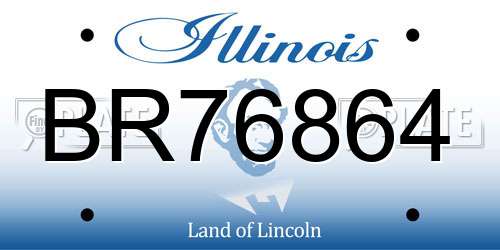 BR76864 Illinois License Plate