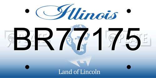 BR77175 Illinois License Plate