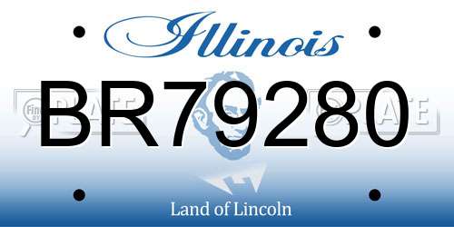 BR79280 Illinois License Plate