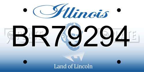 BR79294 Illinois License Plate