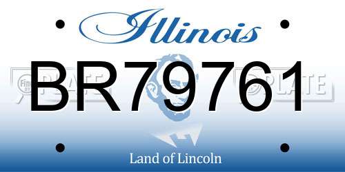 BR79761 Illinois License Plate
