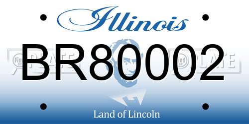 BR80002 Illinois License Plate