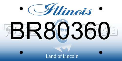 BR80360 Illinois License Plate