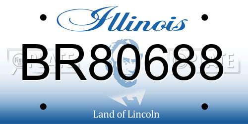 BR80688 Illinois License Plate