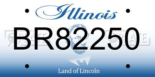 BR82250 Illinois License Plate