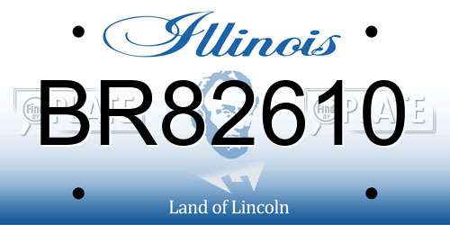 BR82610 Illinois License Plate