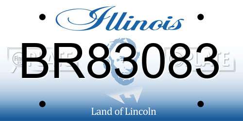 BR83083 Illinois License Plate
