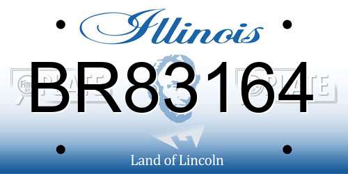 BR83164 Illinois License Plate