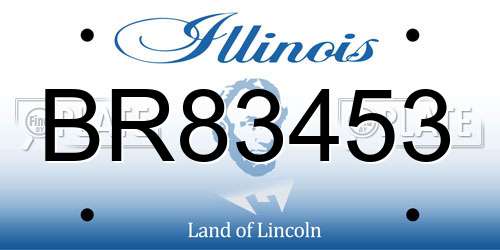 BR83453 Illinois License Plate