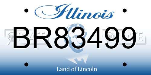 BR83499 Illinois License Plate