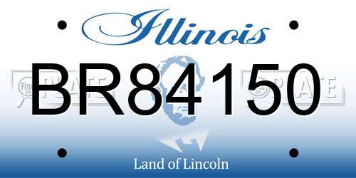 BR84150 Illinois License Plate