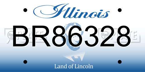 BR86328 Illinois License Plate