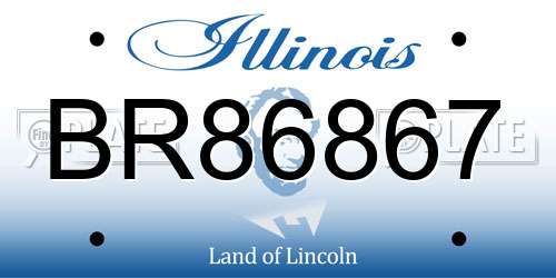 BR86867 Illinois License Plate