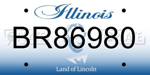 BR86980 Illinois License Plate