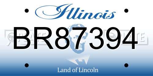 BR87394 Illinois License Plate
