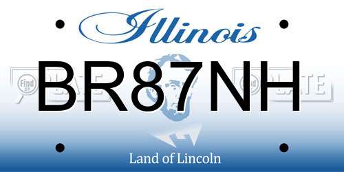 BR87NH Illinois License Plate
