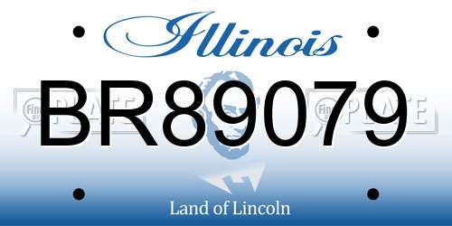 BR89079 Illinois License Plate
