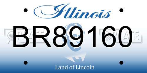 BR89160 Illinois License Plate