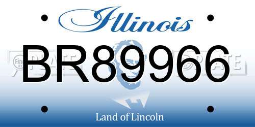 BR89966 Illinois License Plate