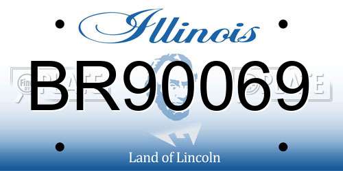BR90069 Illinois License Plate