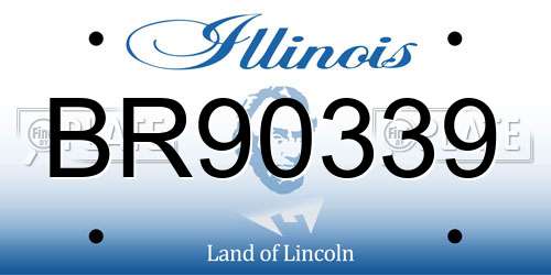 BR90339 Illinois License Plate