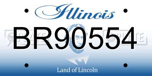 BR90554 Illinois License Plate
