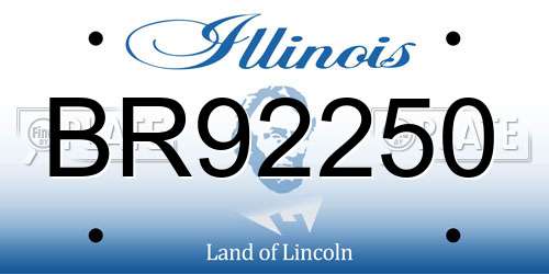 BR92250 Illinois License Plate