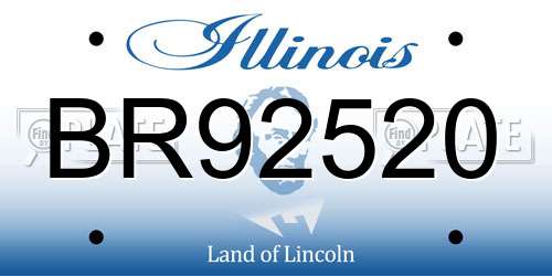 BR92520 Illinois License Plate