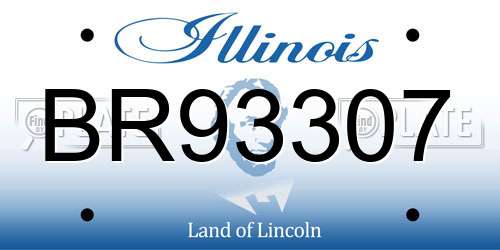 BR93307 Illinois License Plate