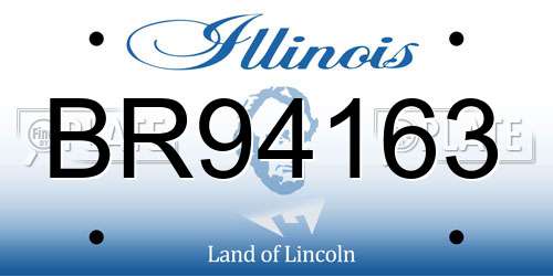 BR94163 Illinois License Plate