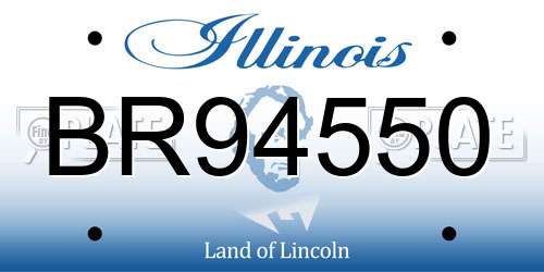 BR94550 Illinois License Plate