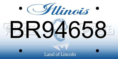 BR94658 Illinois License Plate