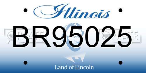 BR95025 Illinois License Plate