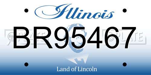 BR95467 Illinois License Plate