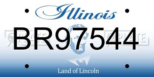 BR97544 Illinois License Plate
