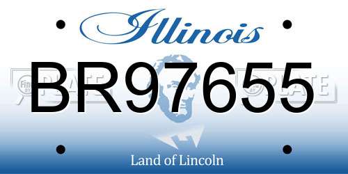 BR97655 Illinois License Plate