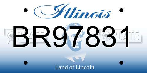 BR97831 Illinois License Plate