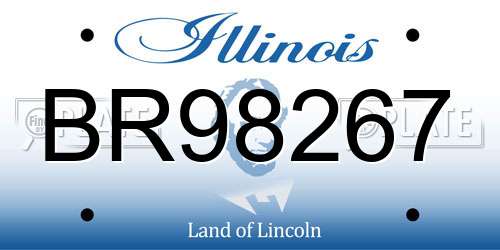BR98267 Illinois License Plate